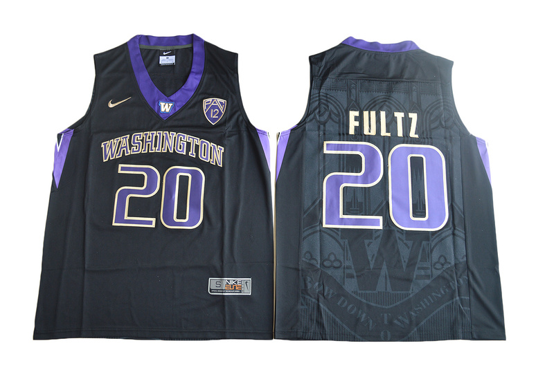 2017 Washington Huskies Markelle Fultz #20 College Basketball Jersey - Black->->NCAA Jersey